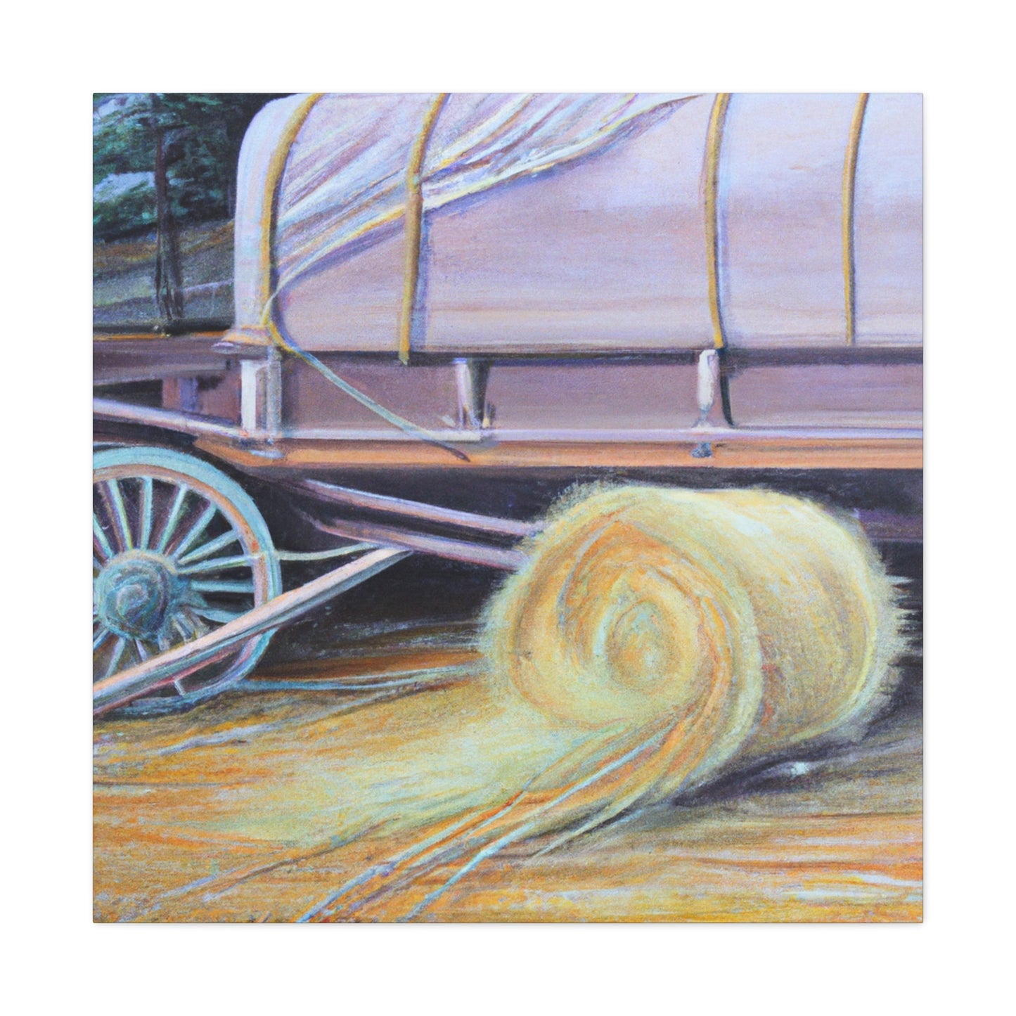 "A Harvest Hay Wagon" - Canvas