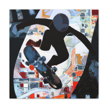 Skateboarding Art Deco - Canvas