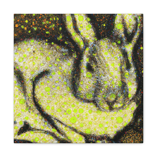 "Rabbit in Pointillism" - Canvas