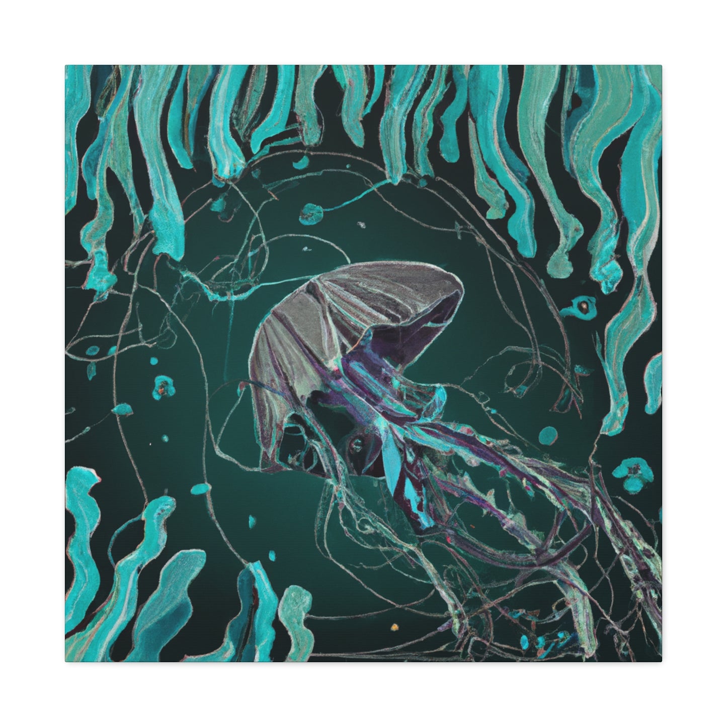 Jellyfish Art Deco - Canvas