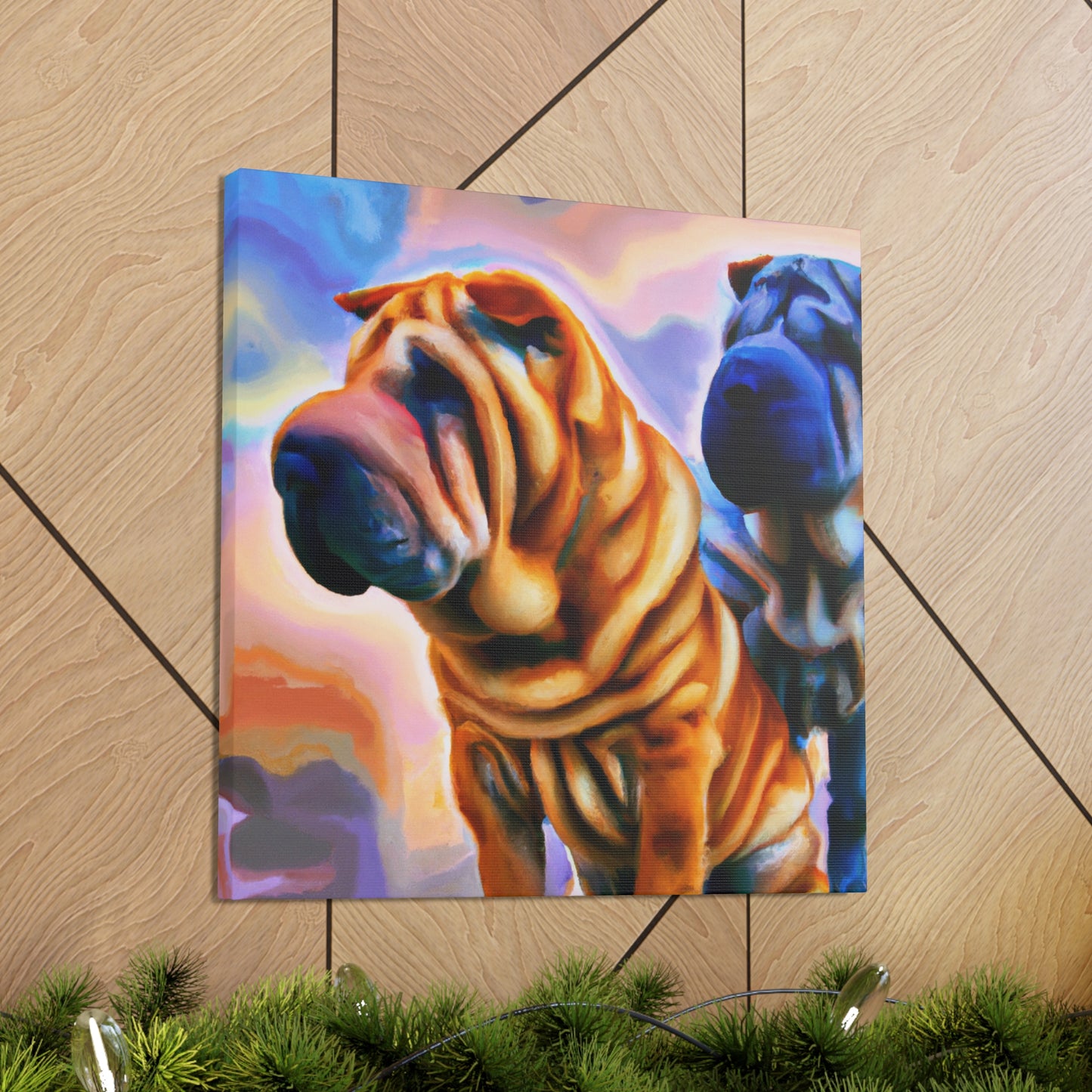 "Pensive Shar Pei Dream" - Canvas