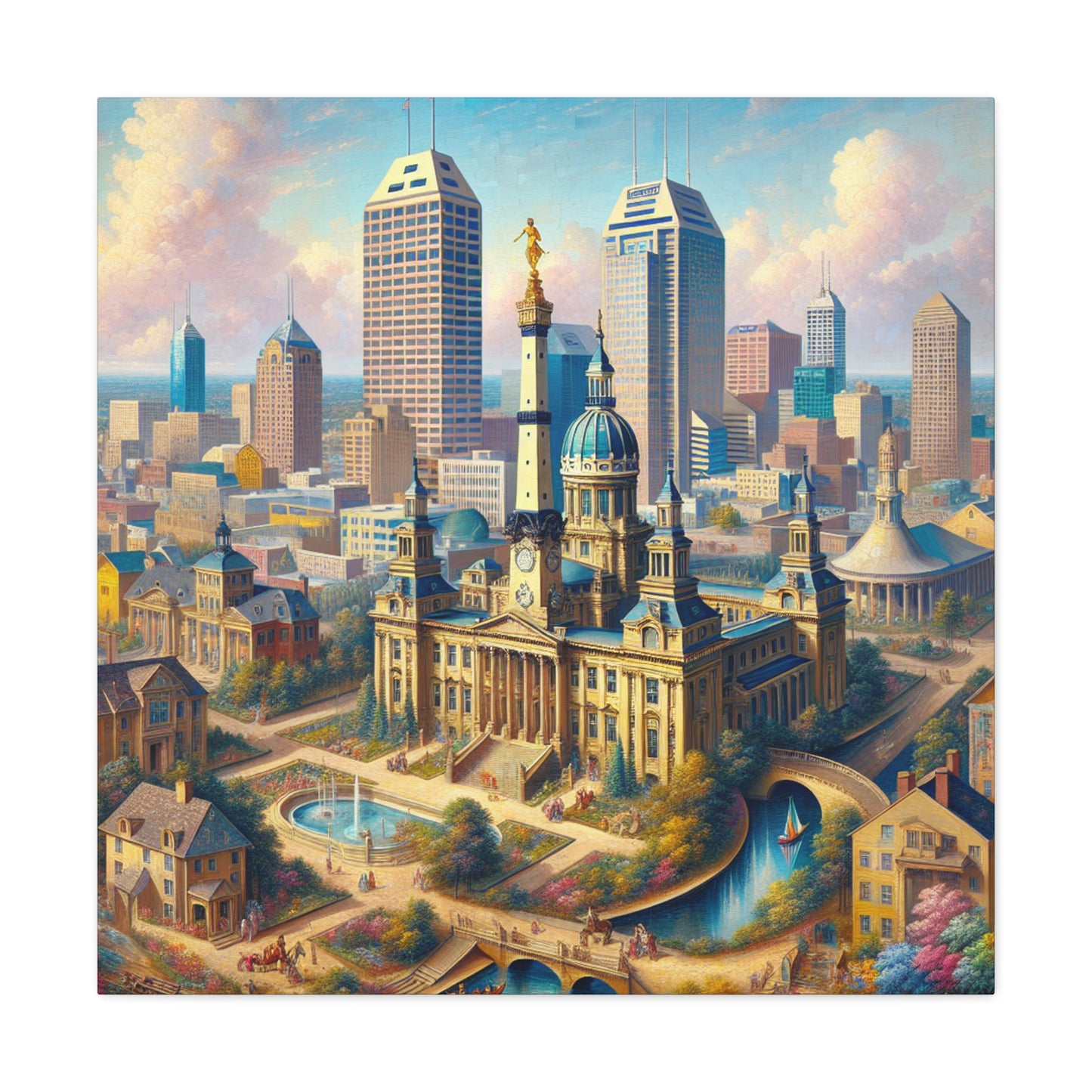 "Serene Splendor of Indianapolis" - Canvas