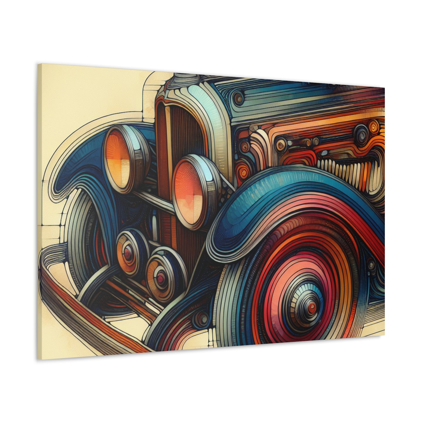 Retro Revival Radiance - Canvas