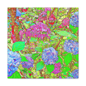 "Blooming Hydrangea Bouquet" - Canvas