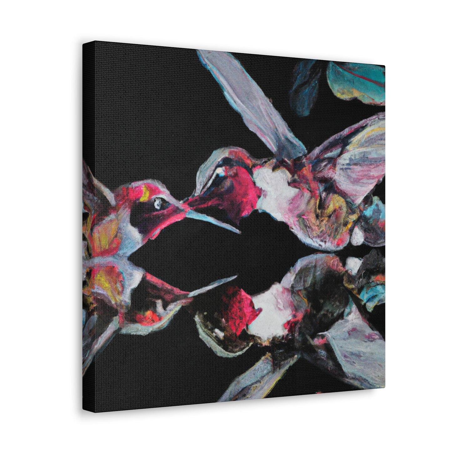 "Ruby-throated Hummingbird Hyperrealism" - Canvas