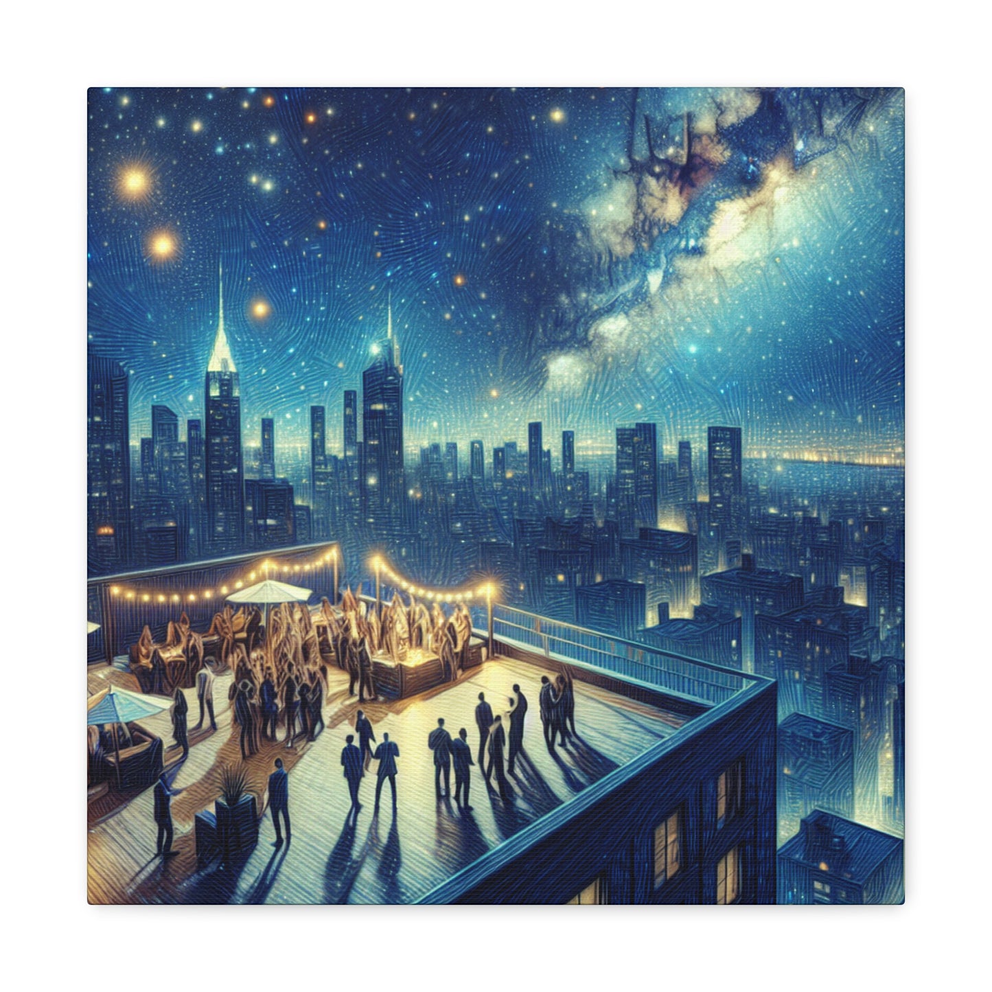 Majestic Rooftop Revelry - Canvas