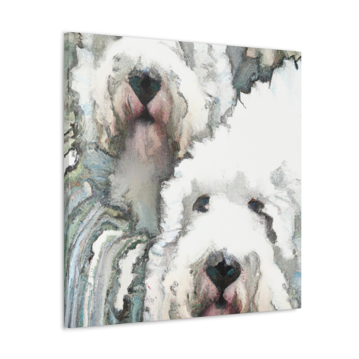 "Old English Sheepdog Dreaming" - Canvas