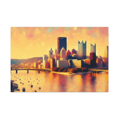 Riverside Sunsets: Pittsburgh - Canvas