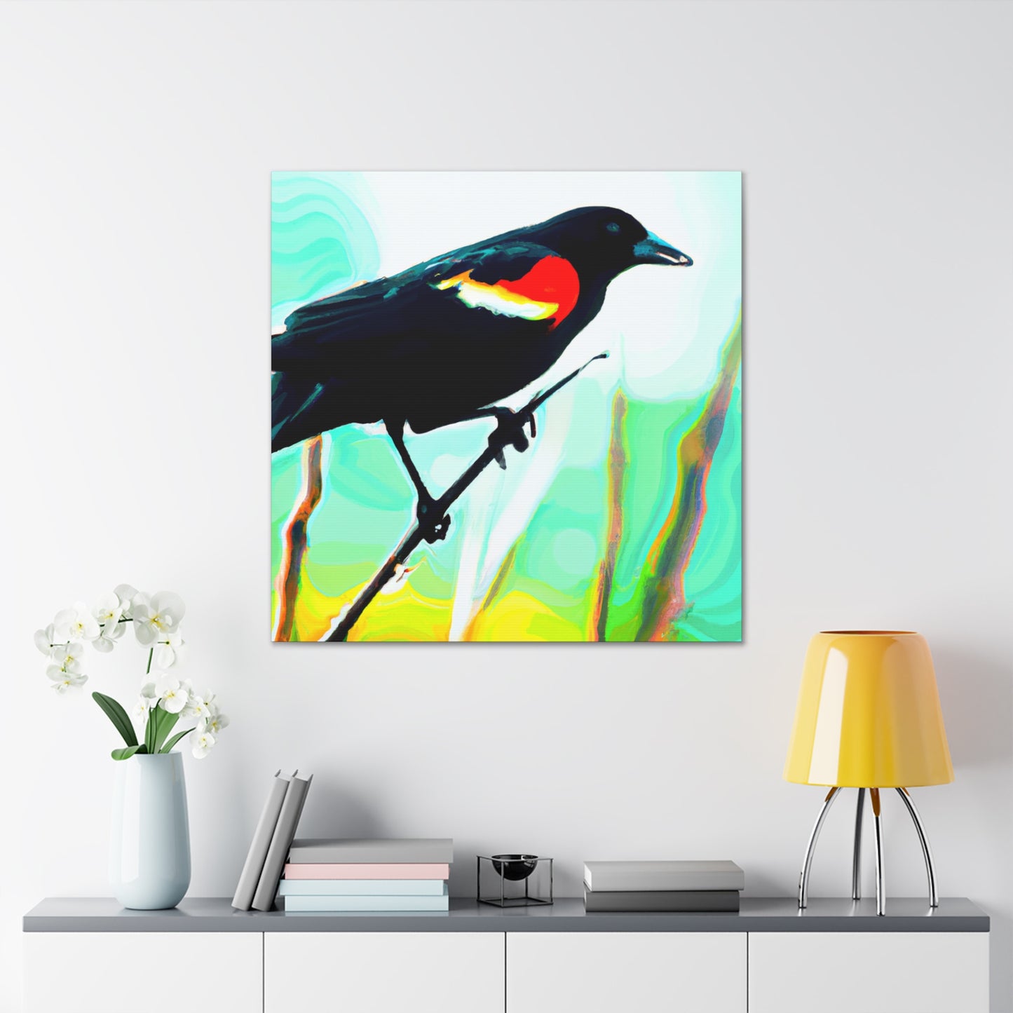 "Red-Winged Glory Awaits" - Canvas