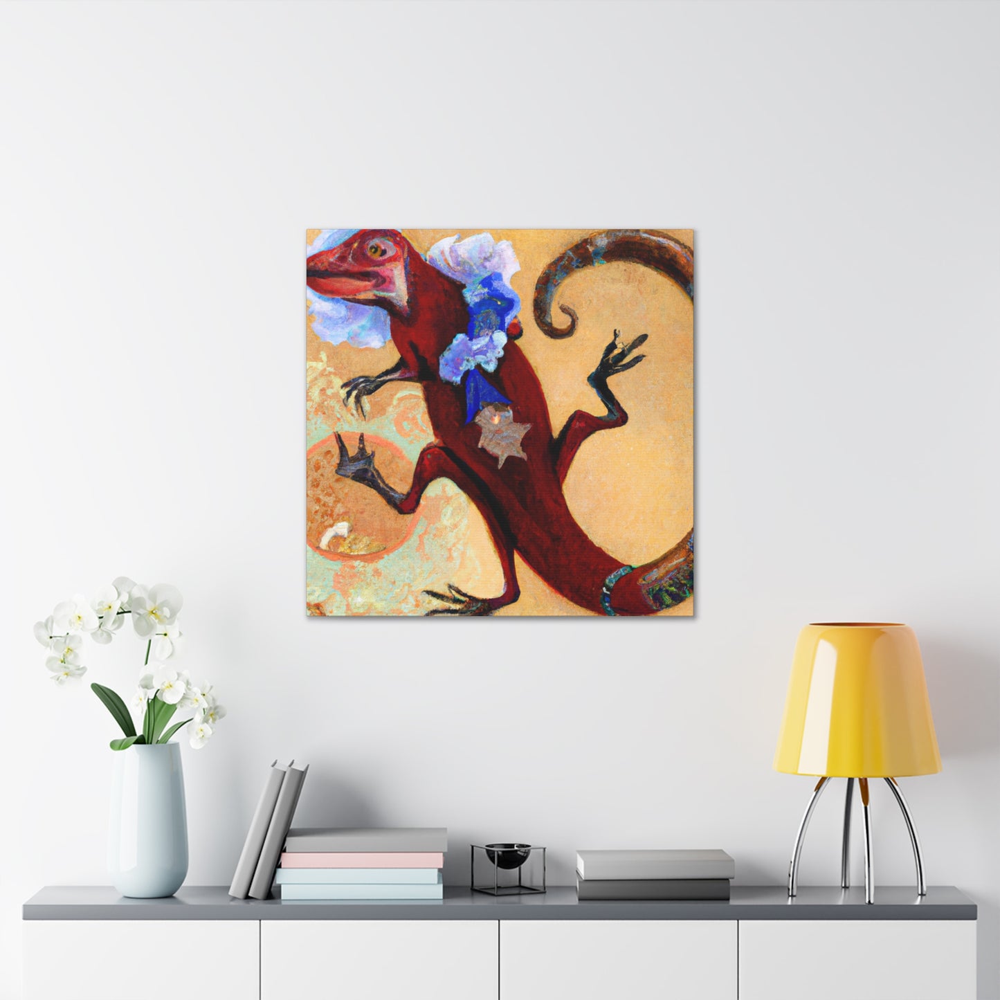 Frilled Lizard Reflection - Canvas