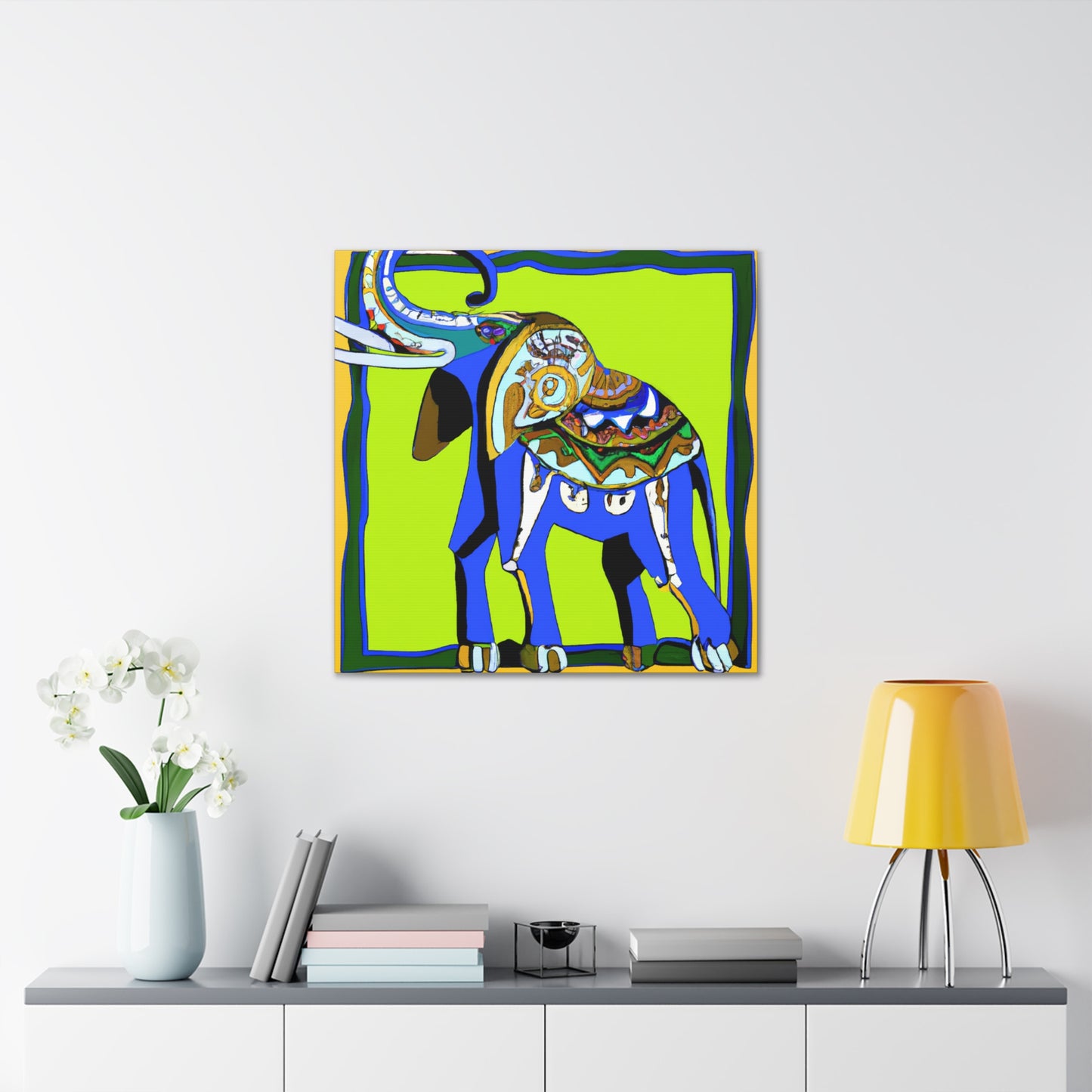 Elephant in the Mist - Canvas