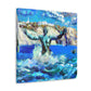 Poseidon on a Rock - Canvas