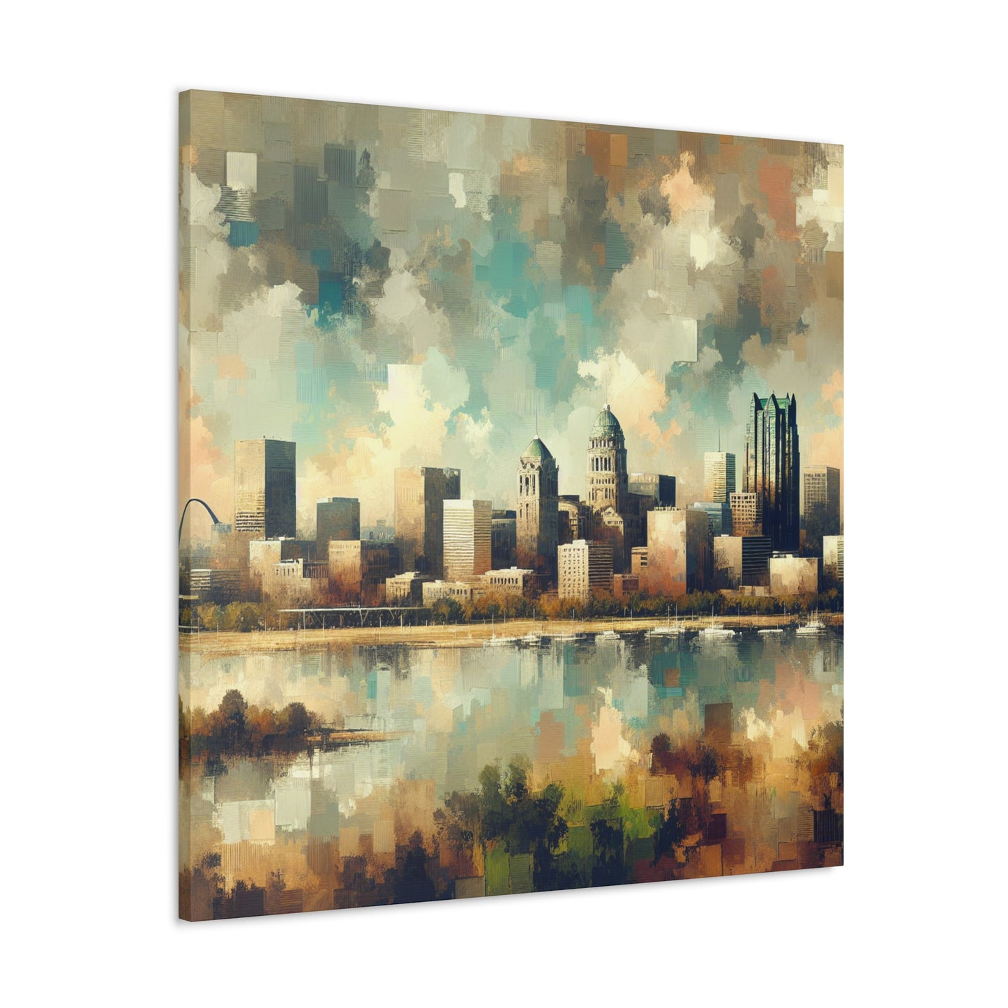 "Cityscape Symphony: St. Louis" - Canvas