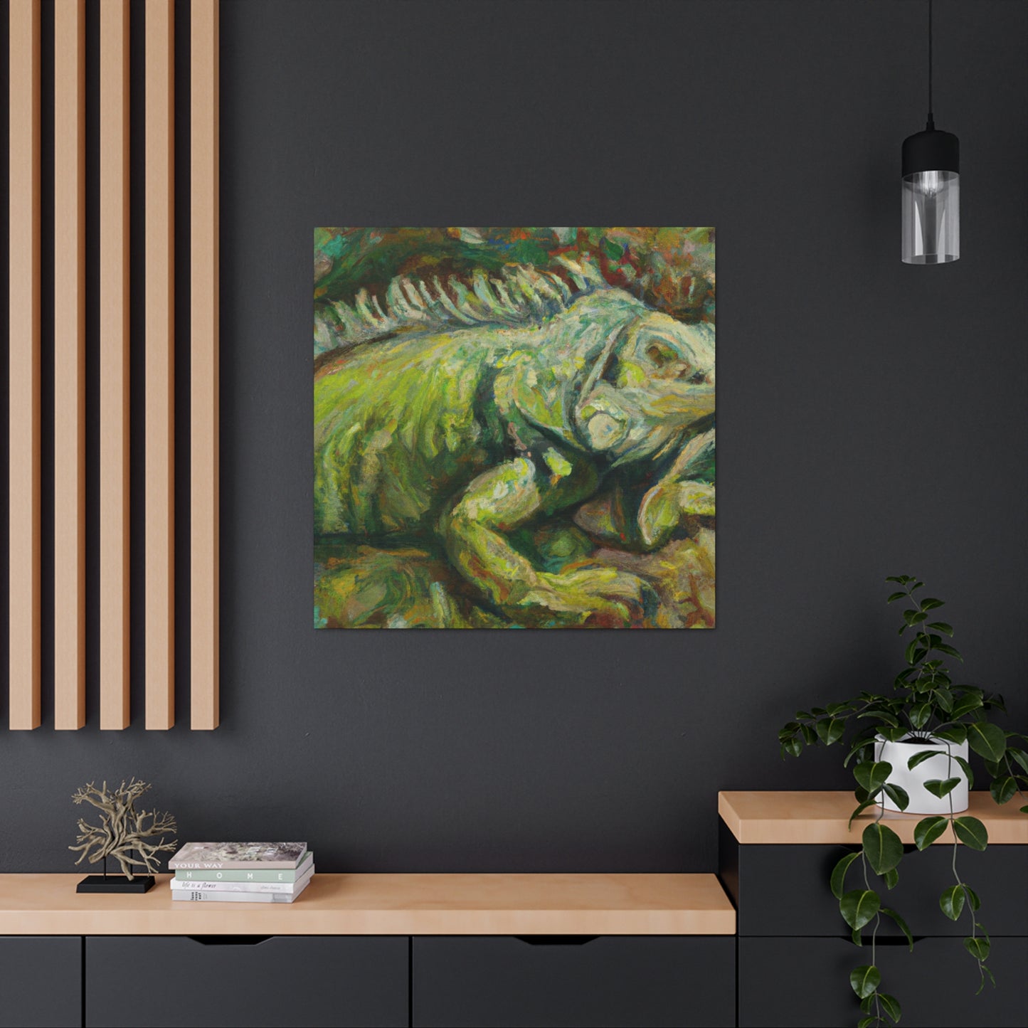 Iguana in Impressionism - Canvas