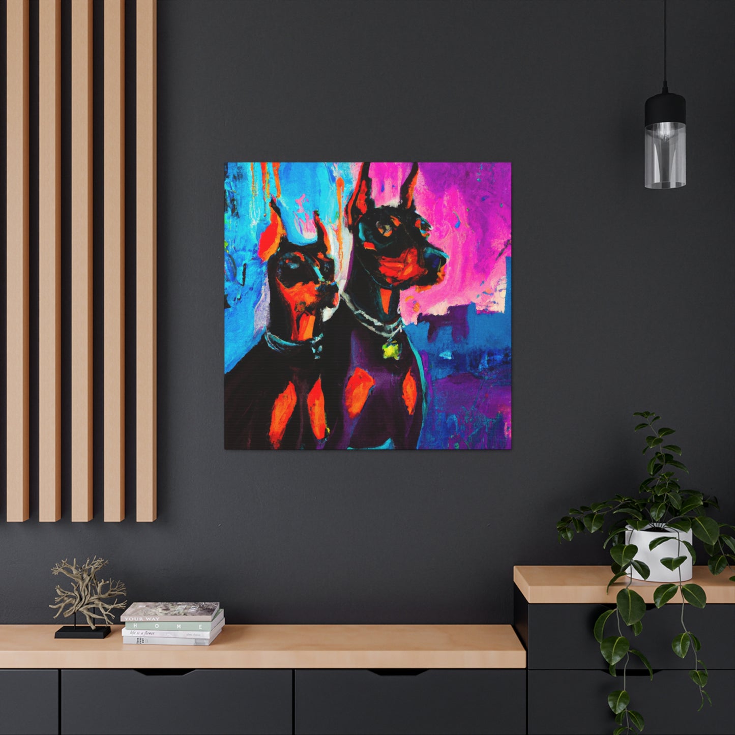 Rocking Doberman Art - Canvas