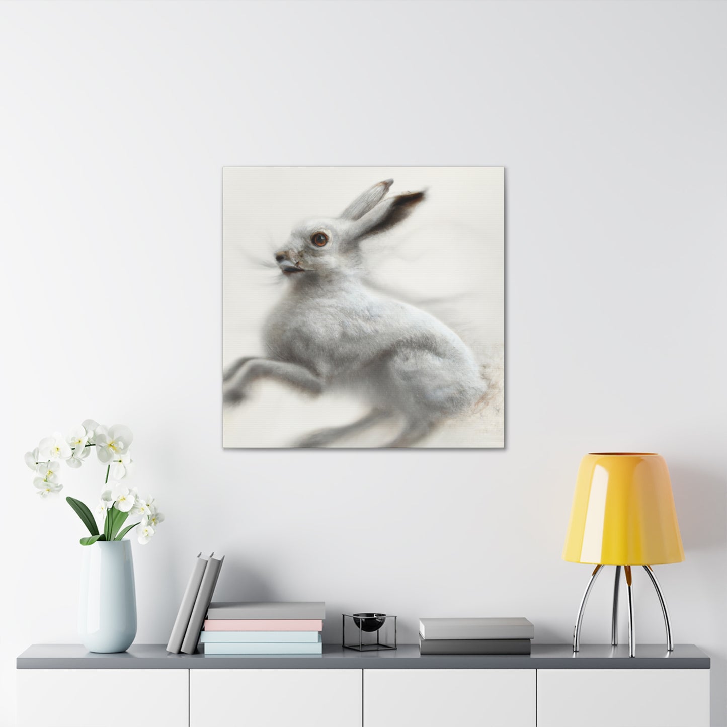 Arctic Hare Winter Scene - Canvas