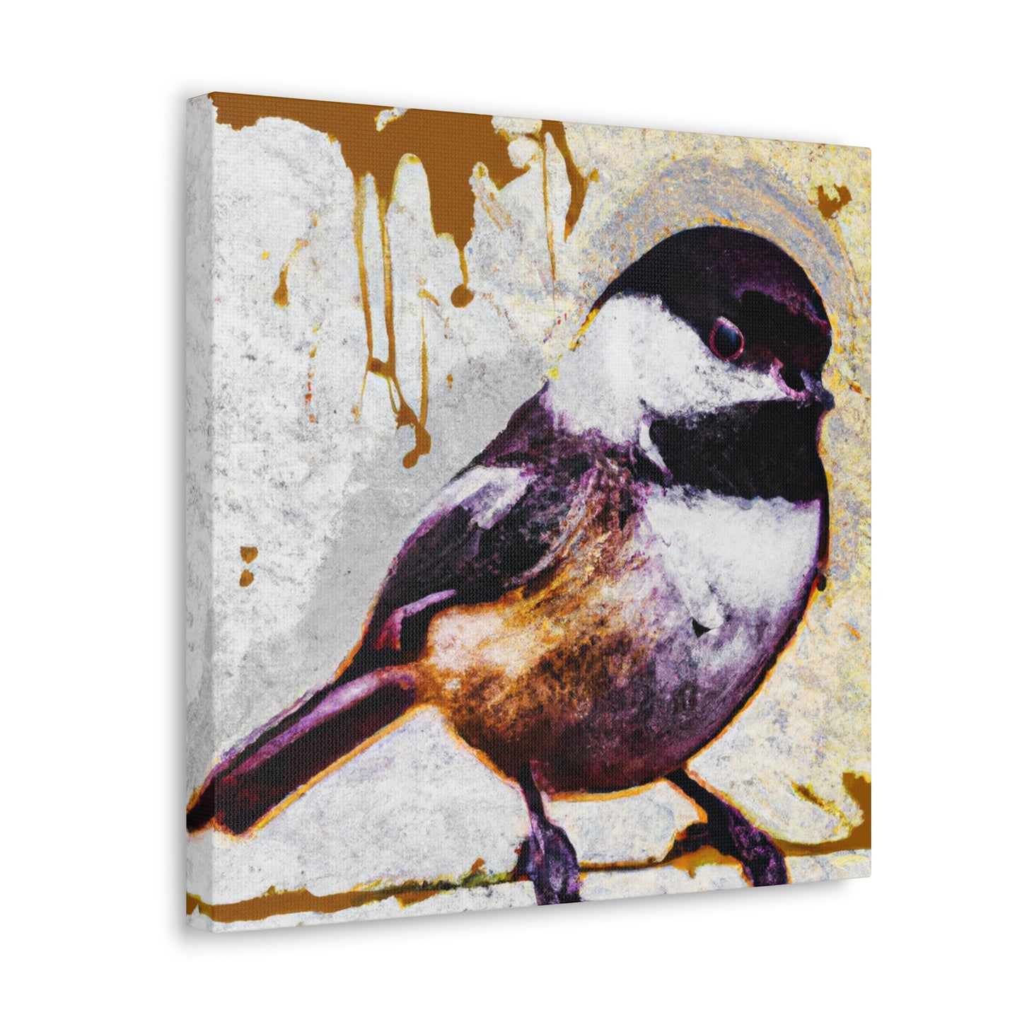 "Chickadee Enchantment Aglow" - Canvas