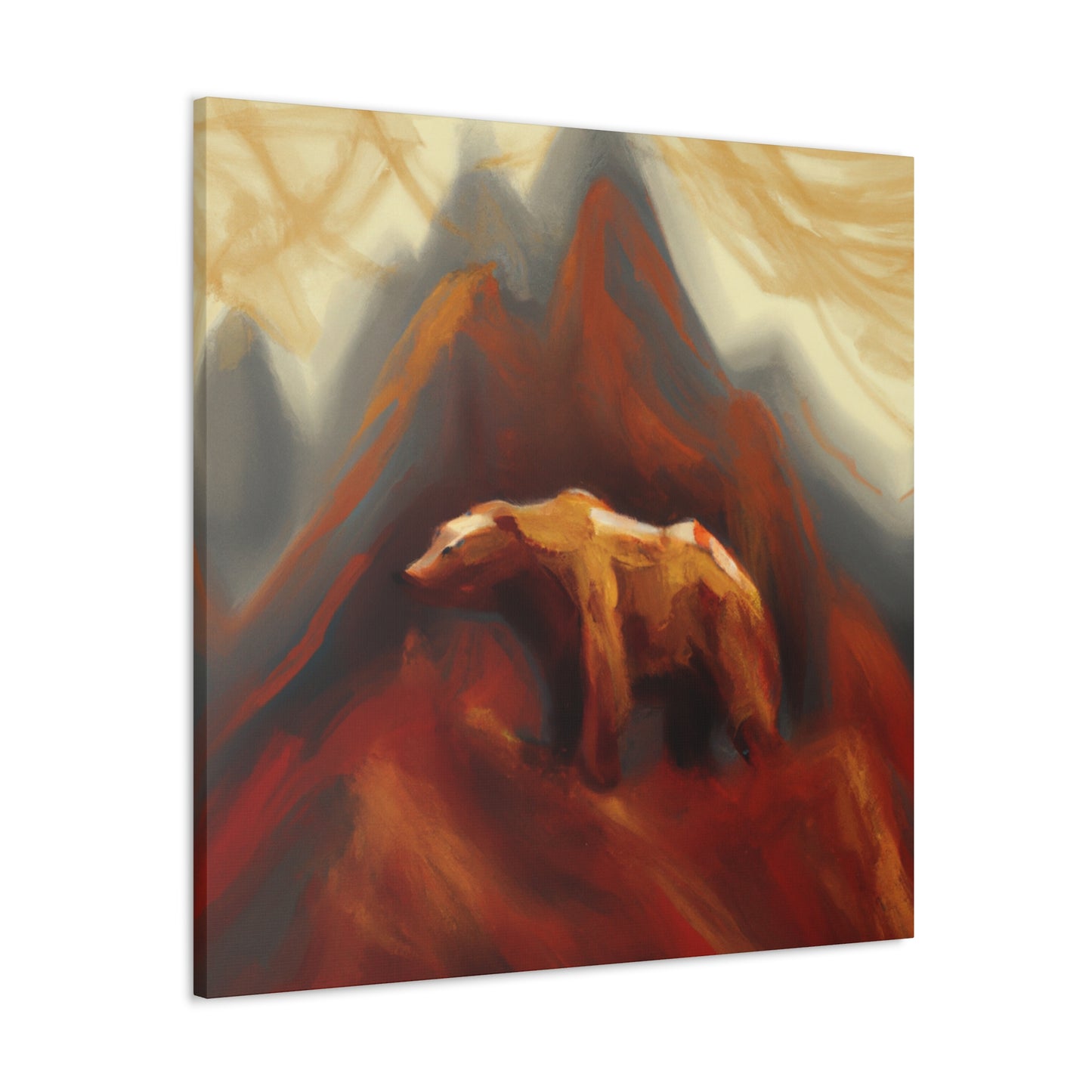 Brown Bear: Majestic. - Canvas