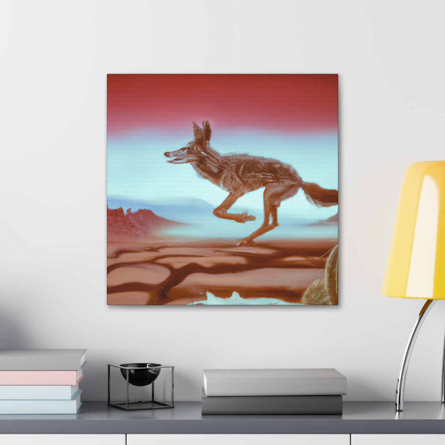 "Coyote's Surreal Slumber" - Canvas