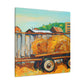 "Hay Wagon Harvest Home" - Canvas