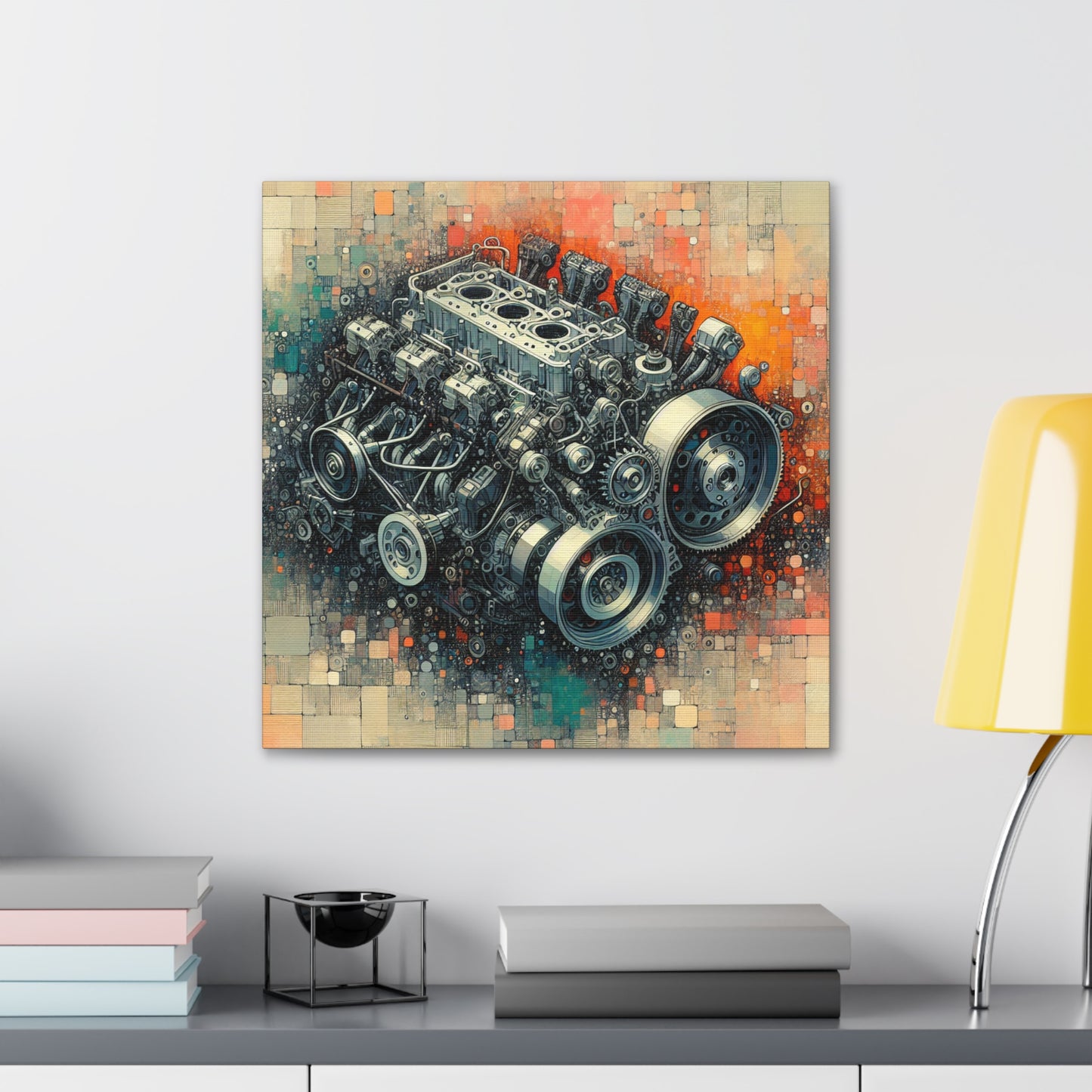 "Chiseled Mechanical Symphony" - Canvas