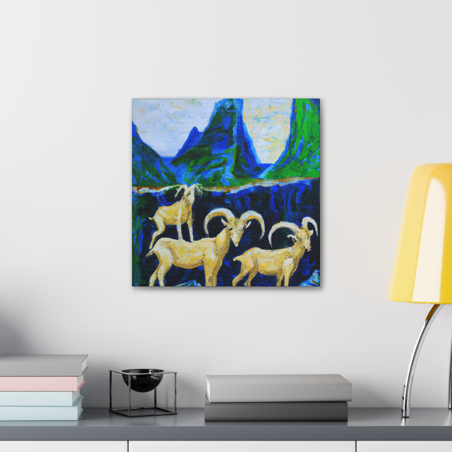 Mountain Goat Expressionism - Canvas