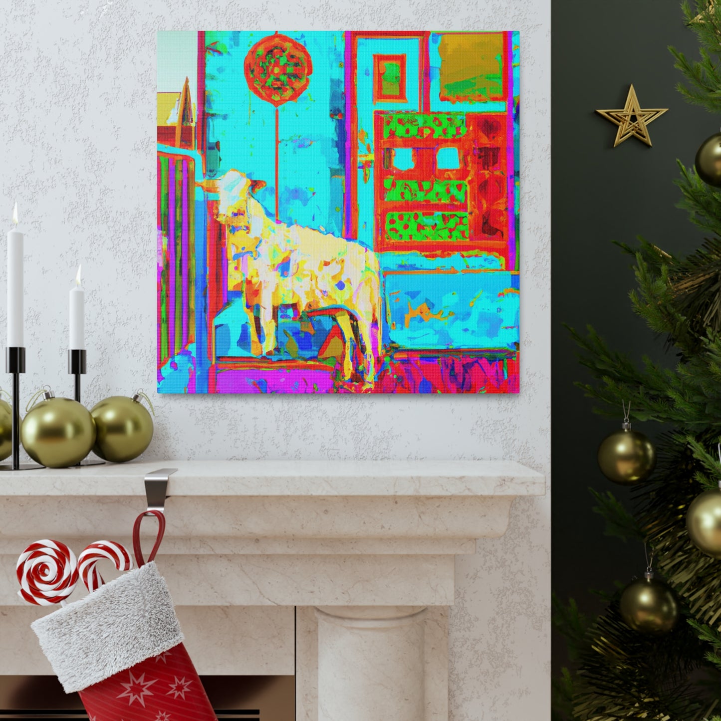 Sheep in Deco Style - Canvas