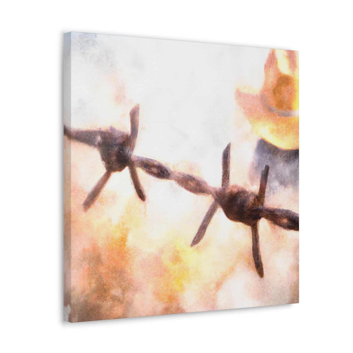 Barbed Wire Fencescape - Canvas