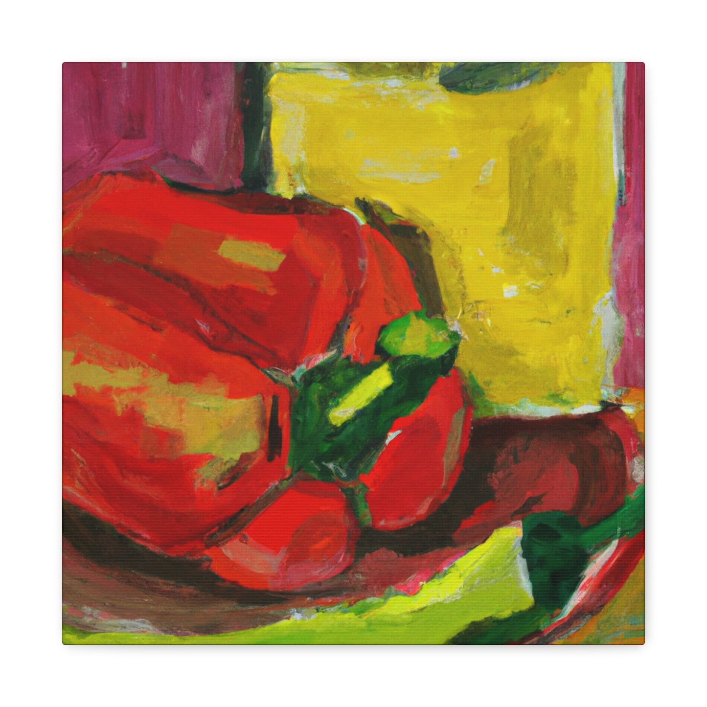 "Cascading Peppers Fauvism" - Canvas