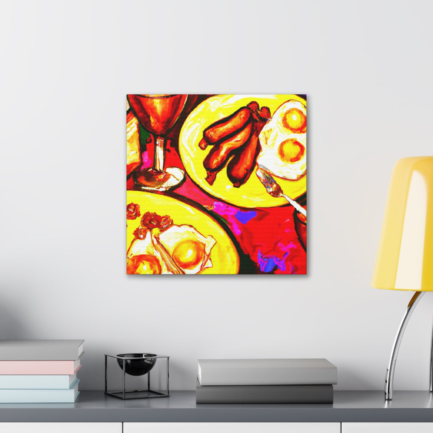 "Tabletop Dining Reflection" - Canvas