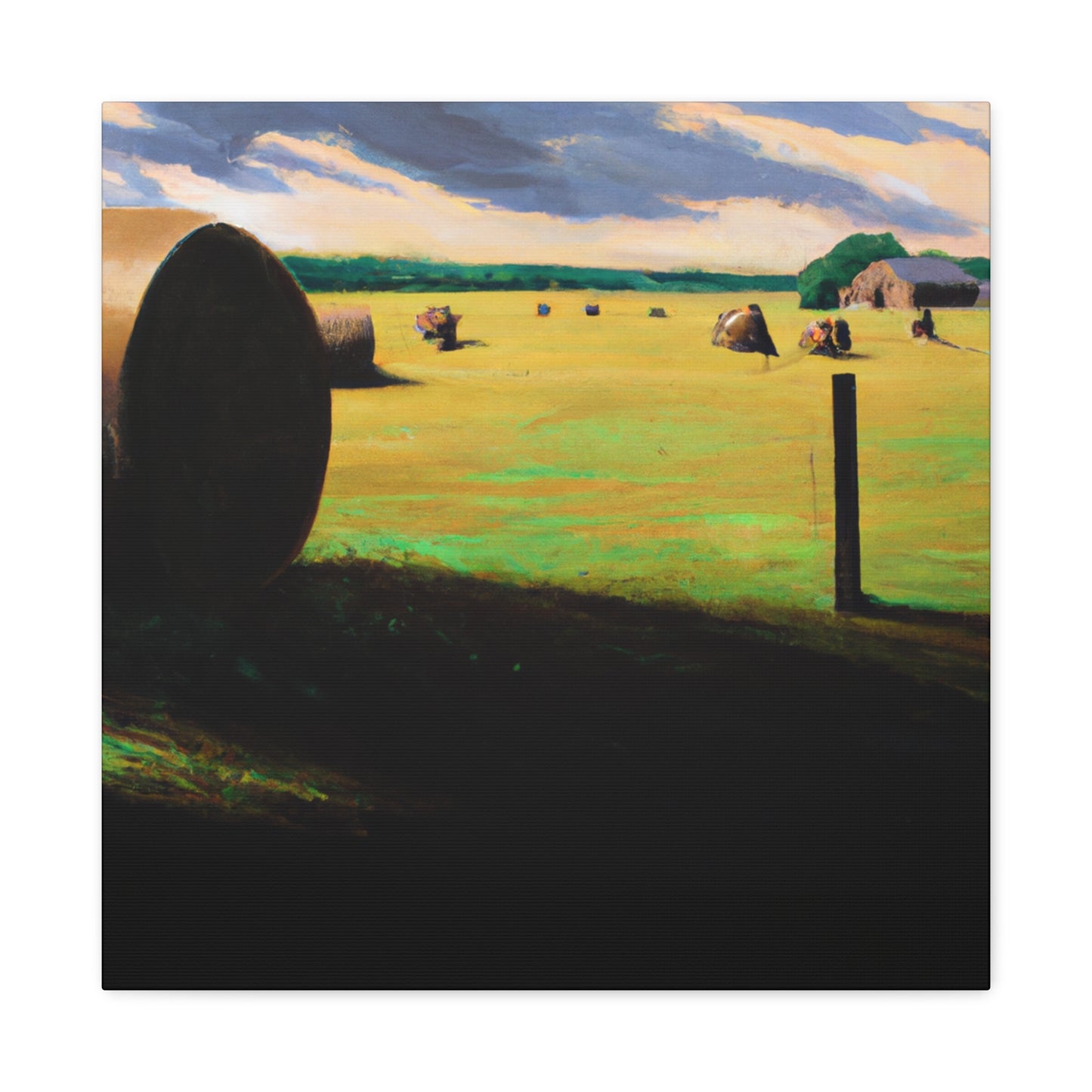 "Hayfield Realism Sunrise" - Canvas