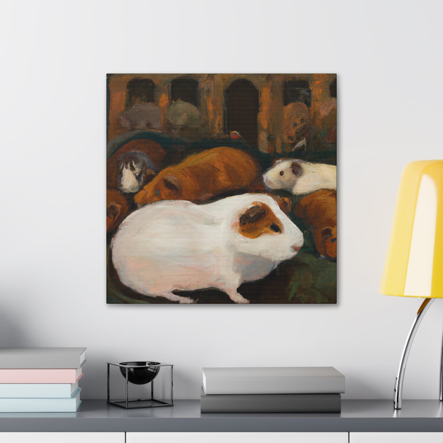 "Guinea Pig Renaissance Painting" - Canvas