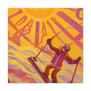 Skiing in Art Nouveau - Canvas