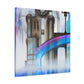 "Futurist Art Deco Dream" - Canvas