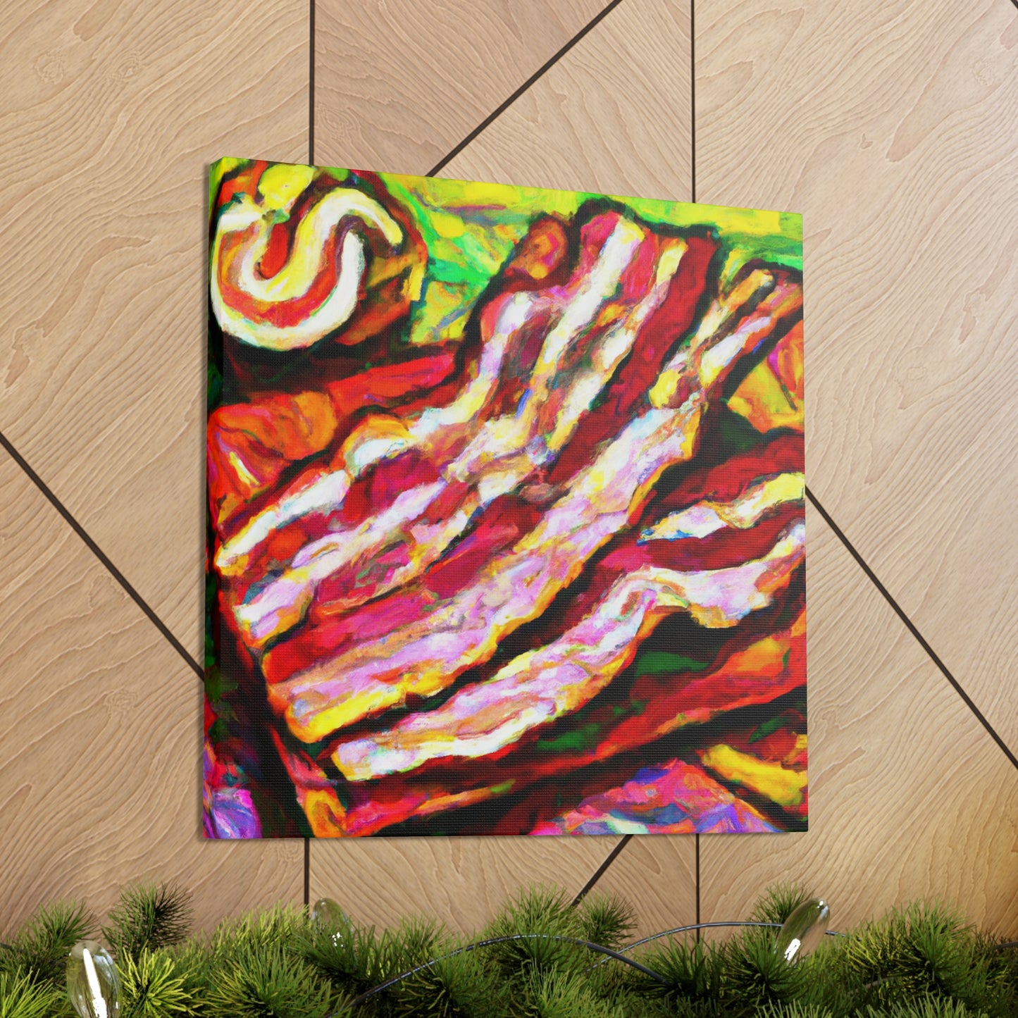 "Savory Sizzling Bacon" - Canvas