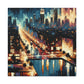 Midnight Metropolis Glow - Canvas