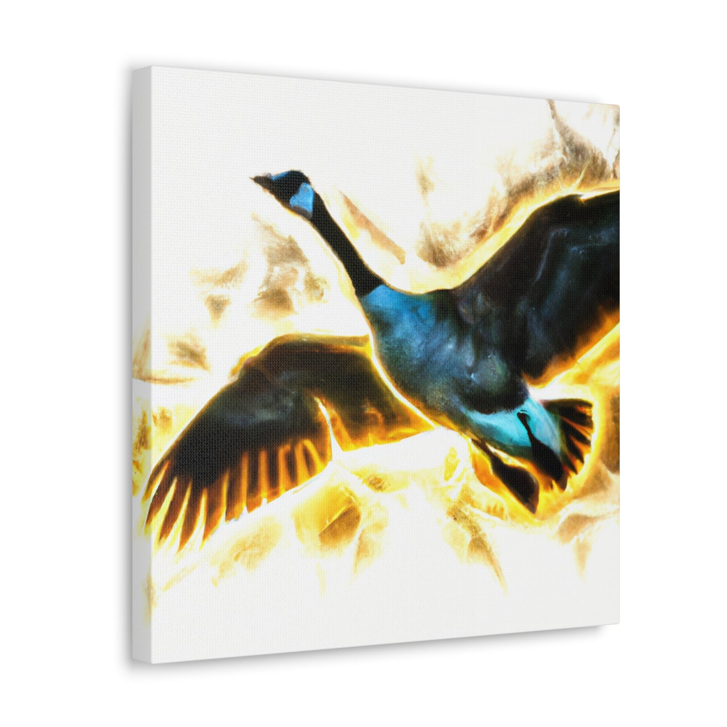 "Canadian Goose Flight Textures" - Canvas