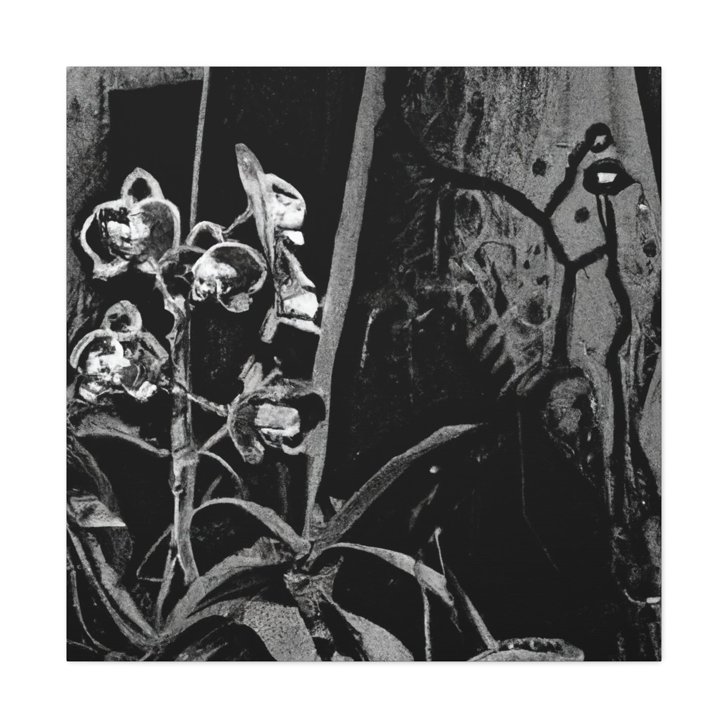 Orchids in Monochrome - Canvas