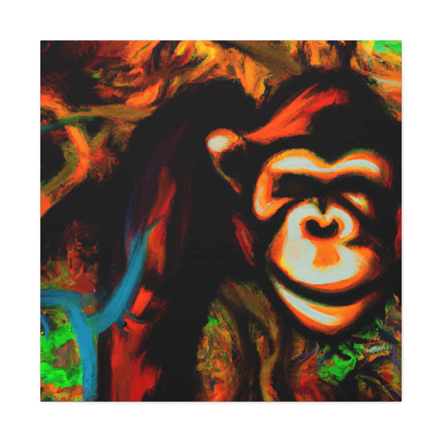 Chimp's Whimsical Adventure - Canvas