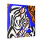 Tiger Roaring Triumphantly - Canvas