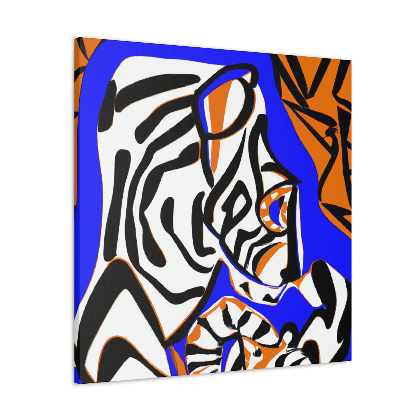 Tiger Roaring Triumphantly - Canvas