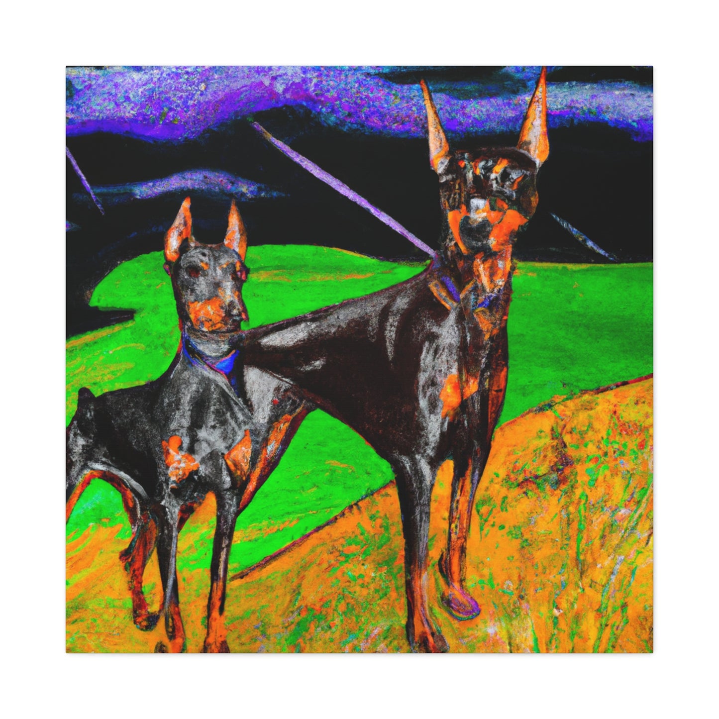 "Doberman's Primal Sentry" - Canvas