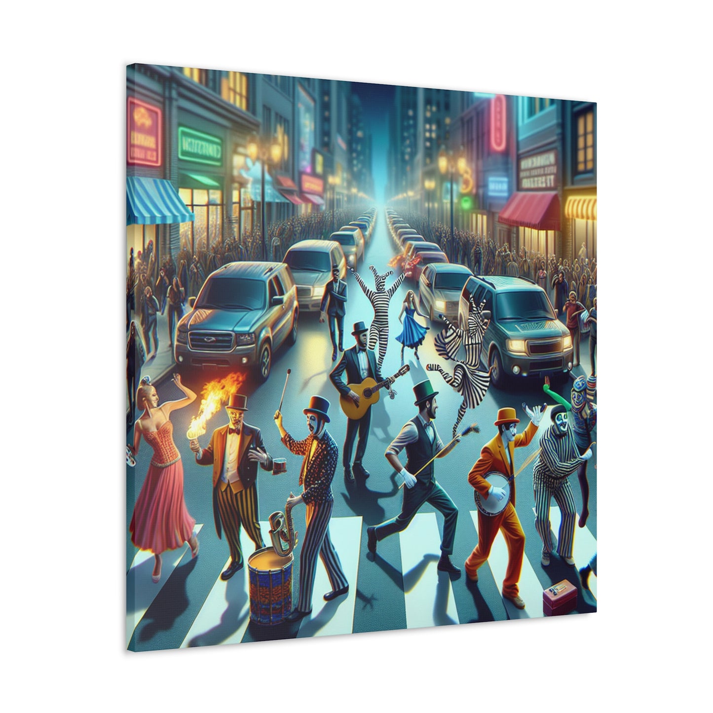 "Urban Enigma: Buskerscape" - Canvas