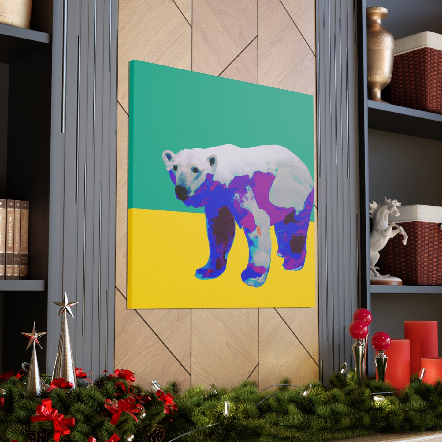 Polar Bear Pop Art - Canvas