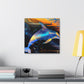 Dolphin Swim Seascape - Canvas