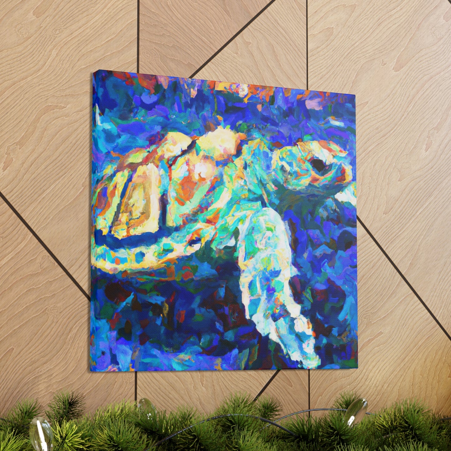 "Sea Turtle Impressionism" - Canvas