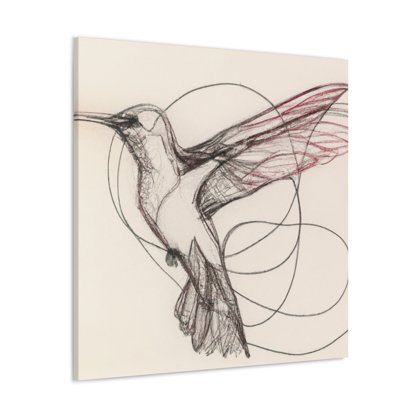 "Ruby Hummingbird Delight" - Canvas