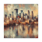 "City's Lively Brushstrokes" - Canvas