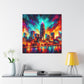 "Urban Serenade: Golden Echo" - Canvas