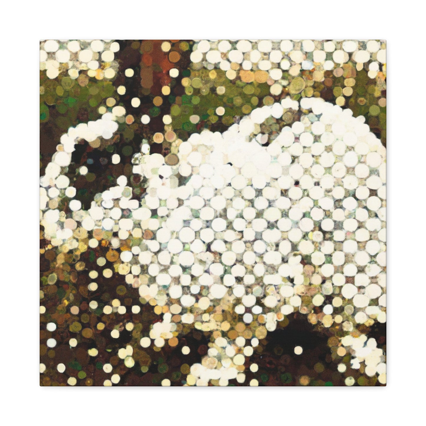 Rabbit's Pointillist Dream - Canvas